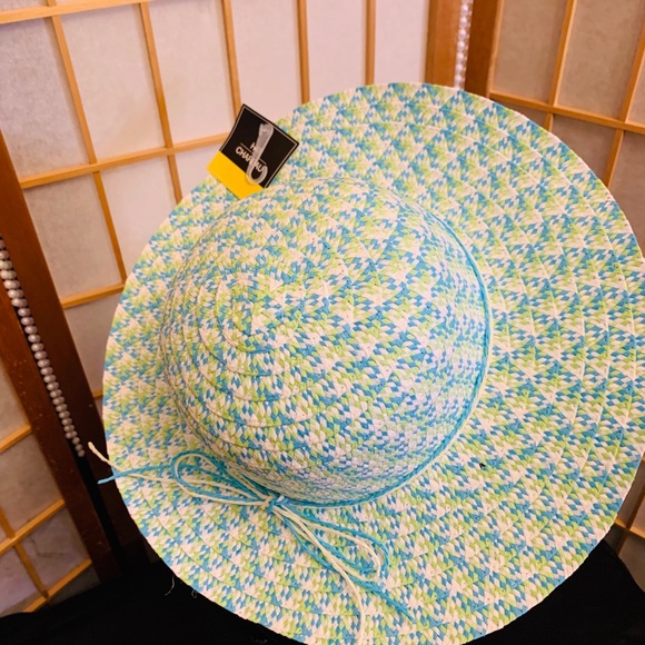 FLOPPY GREEN-BLUE SUN HAT FOR GIRL’S NWT - Picture 3 of 6